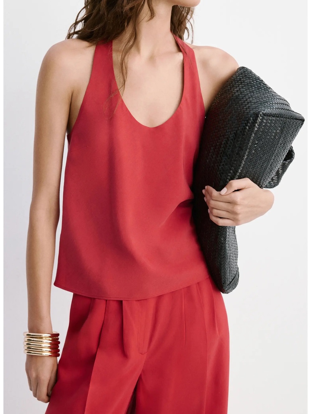 Mango Red Scoop Neck Tank
